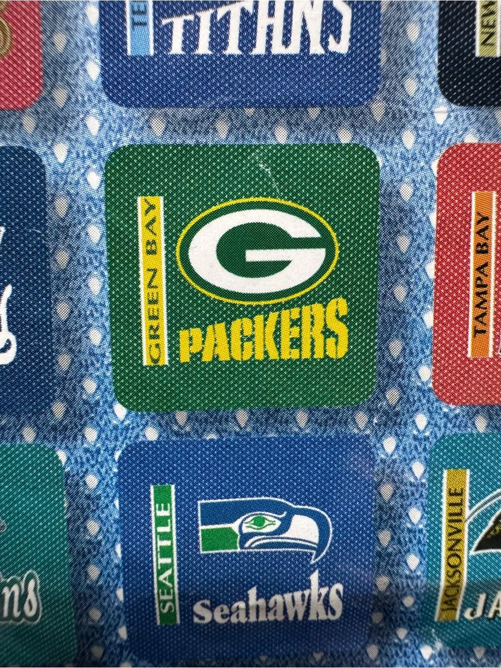 Vintage Green Bay Packers NFL Jersey Valance Curtains 88x14 Set of 2 NOS